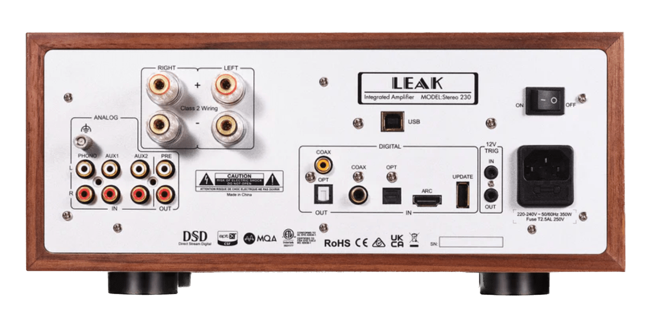 LEAK Audio Stereo 230 Integrated Amplifier, front