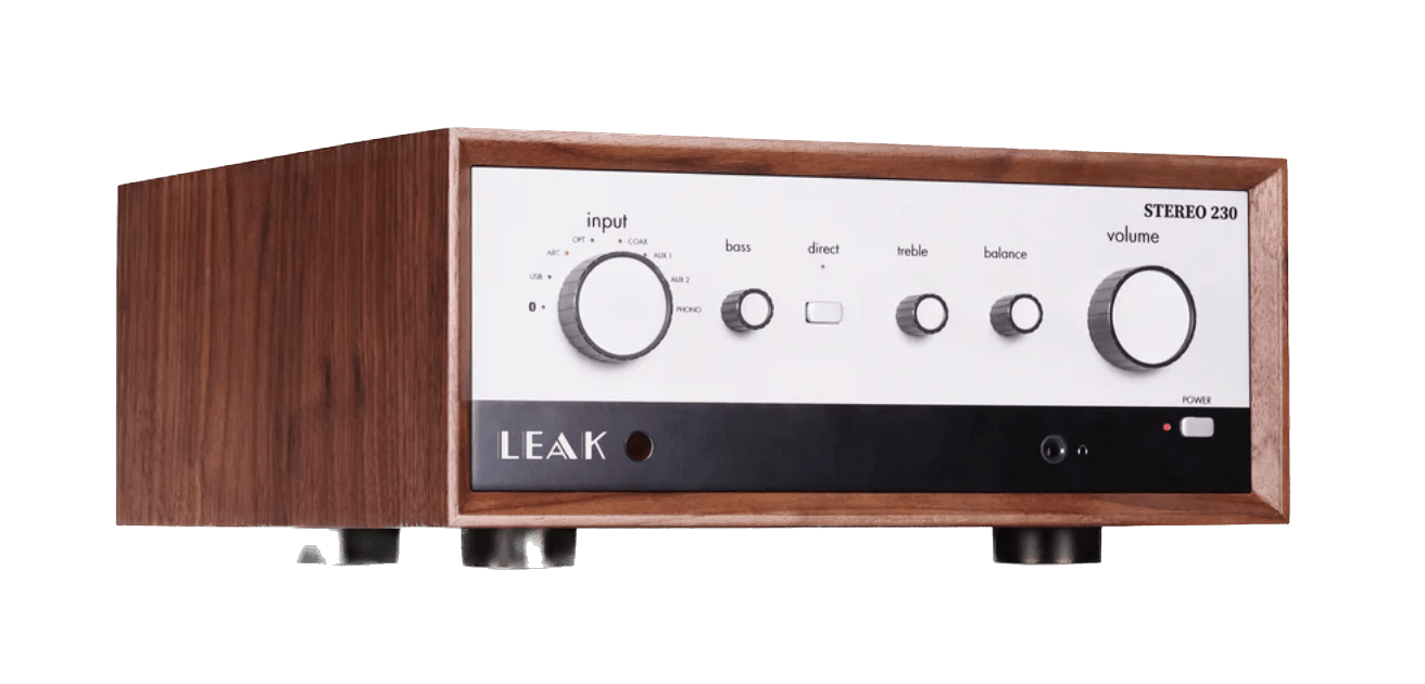 LEAK Audio Stereo 230 Integrated Amplifier, angled to the right