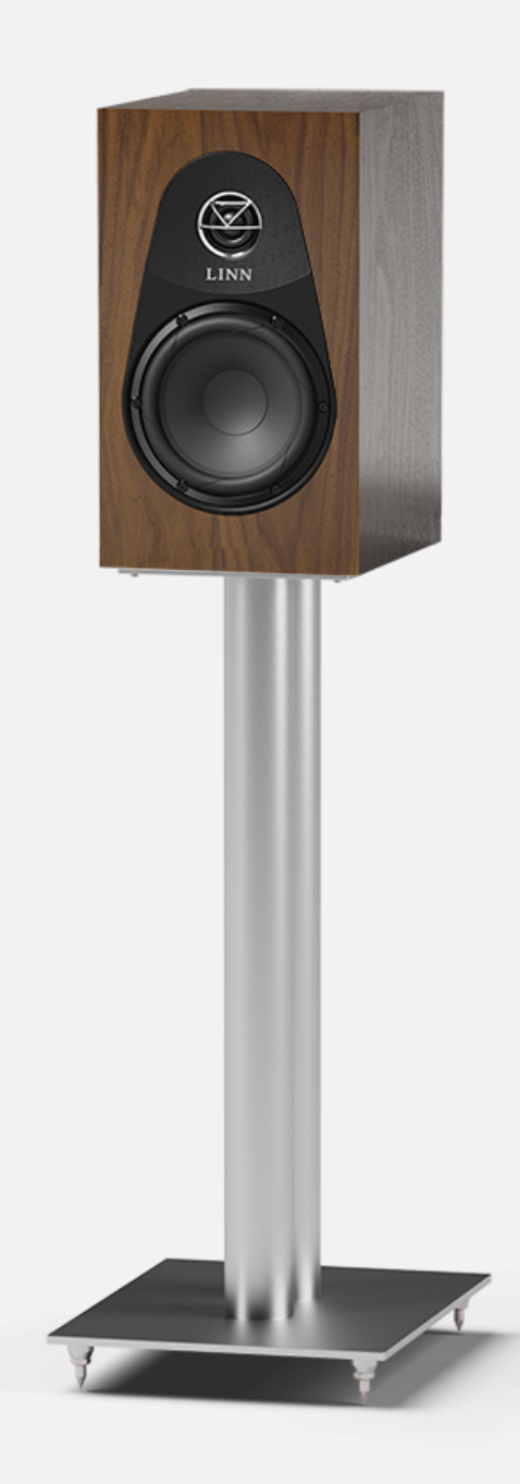 Linn 119 Bookshelf Speakers in Walnut on Silver