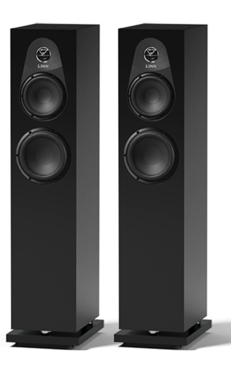 Linn 150 Floorstanding Speakers in Satin Black, pair shown