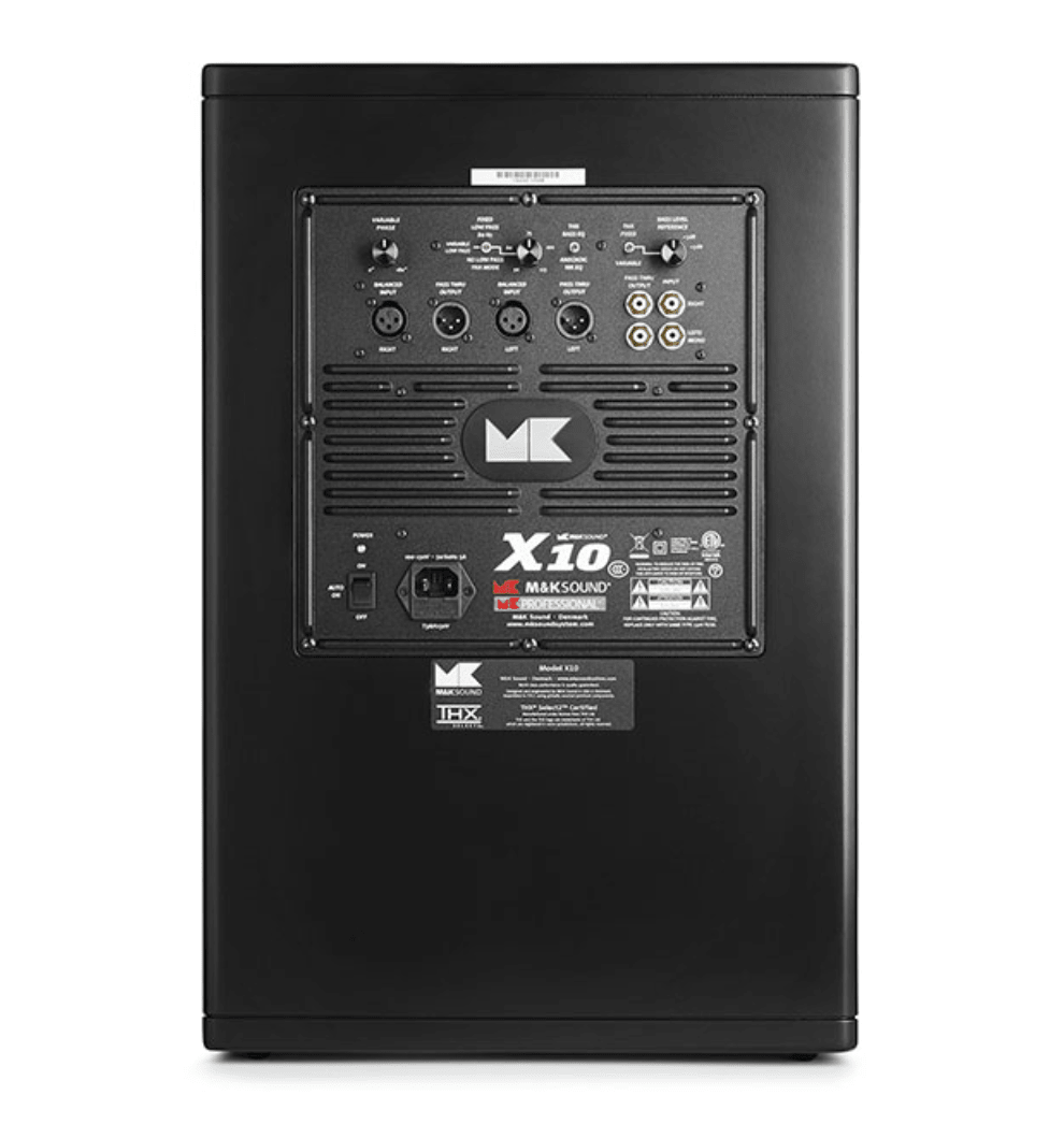 M & K Sound X10 Subwoofer, back