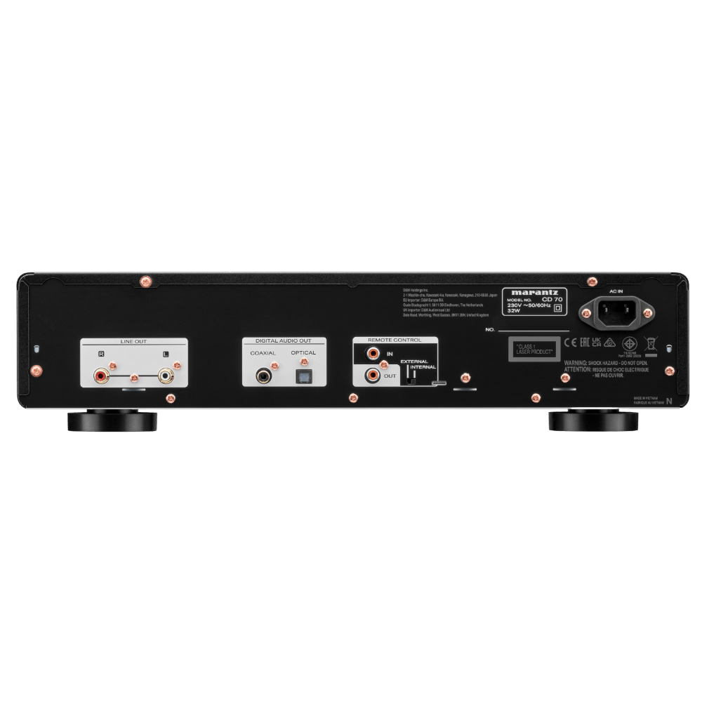 Marantz CD 70 Compact Disc Player in Black, rear of CD Player
