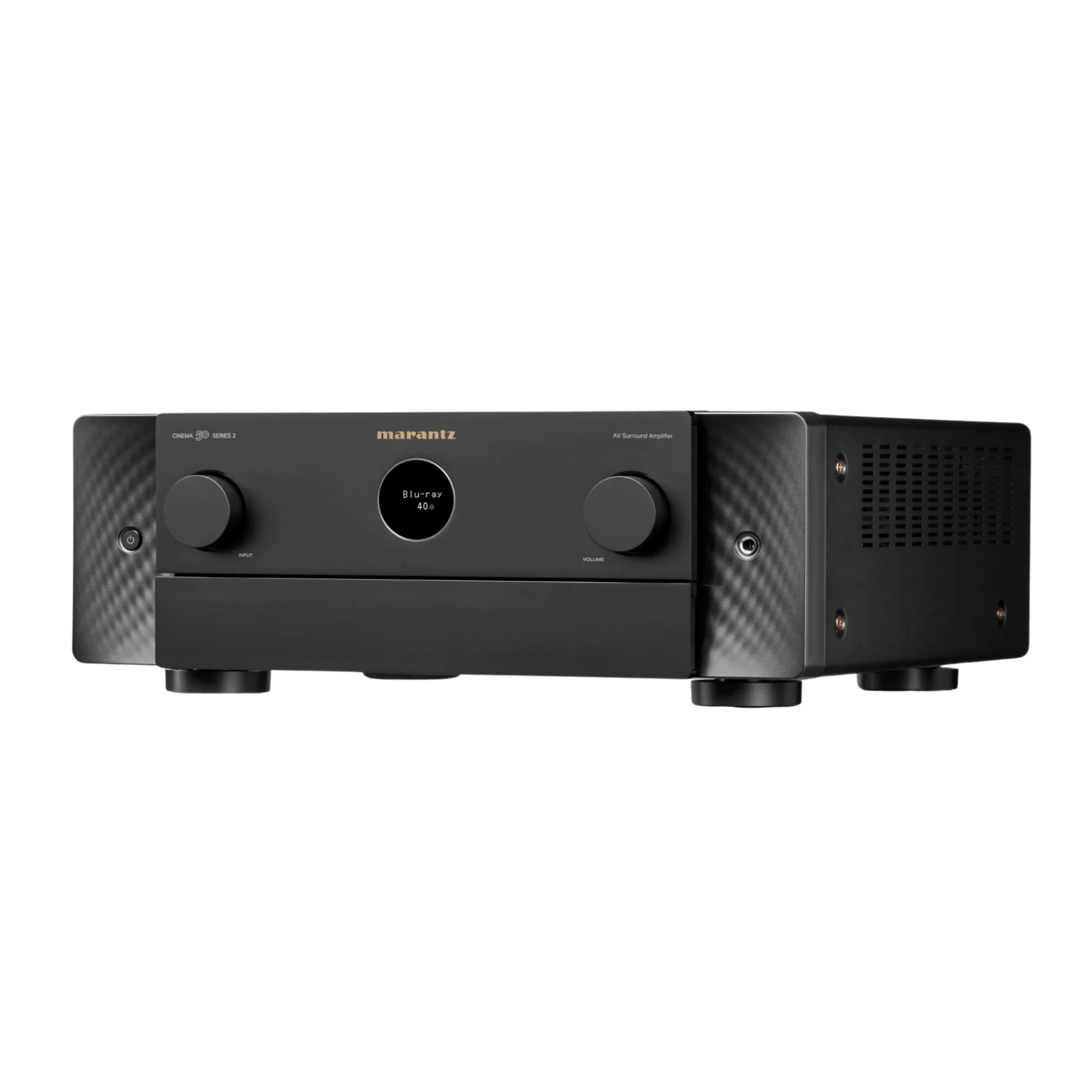 Marantz Cinema 50 Series 2 AV Receiver in Black, angled to the left