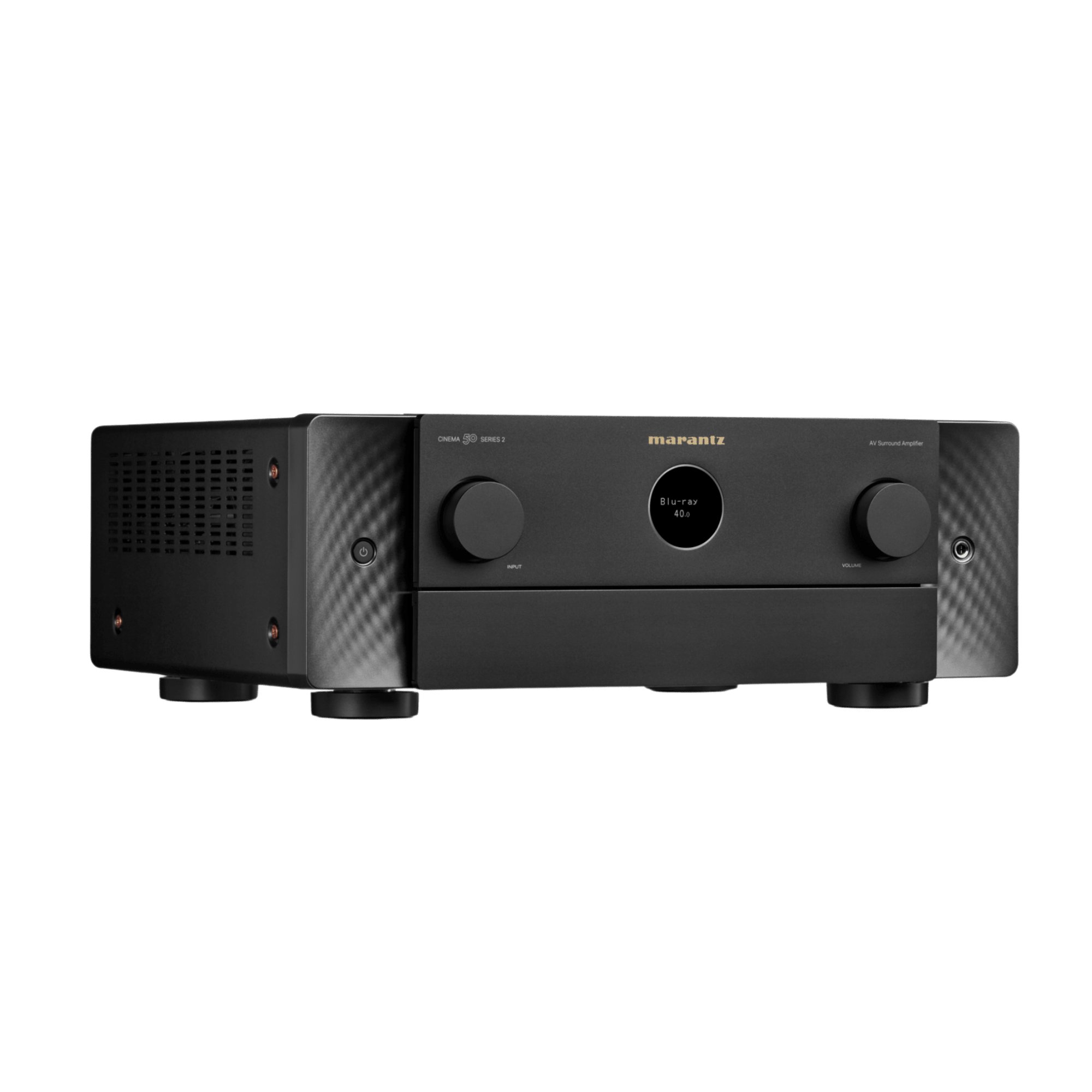 Marantz Cinema 50 Series 2 AV Receiver in Black, angled to the right