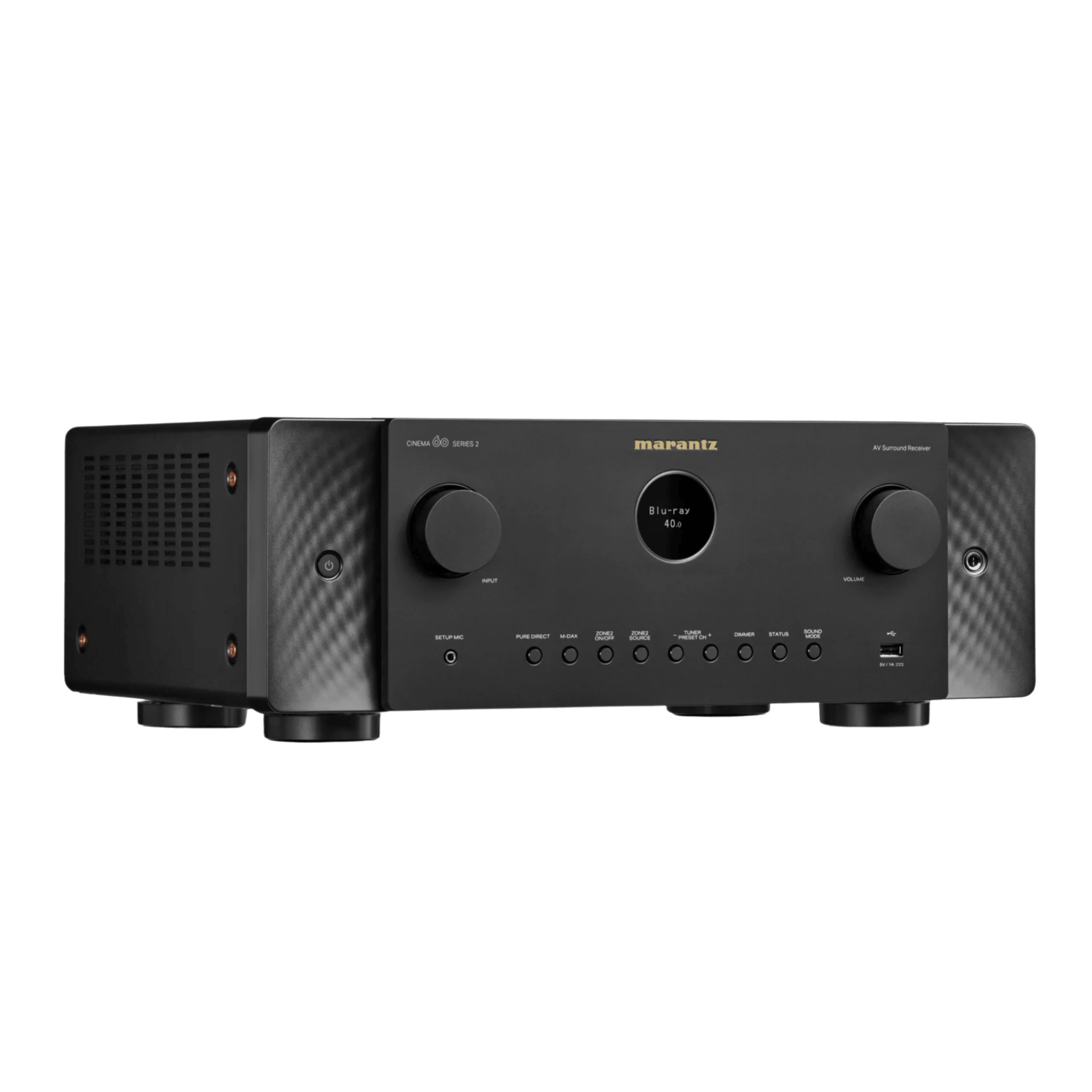  Marantz Cinema 60 Series 2 AV Receiver in Black, angled to the right