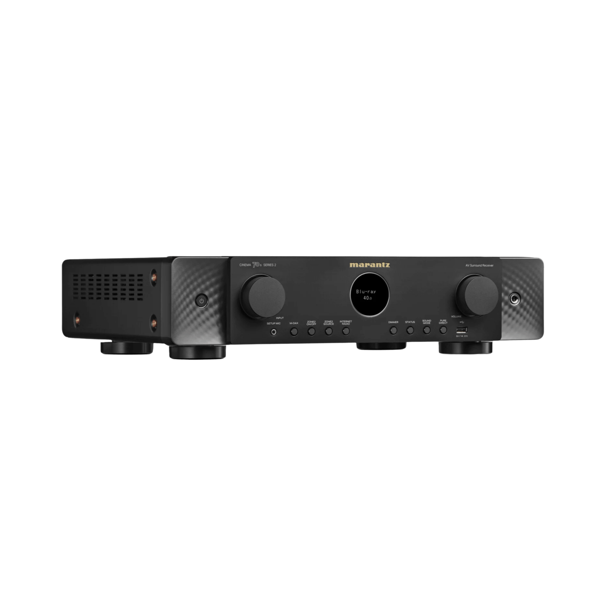 Marantz Cinema 70 Series 2 AV Receiver, black angled right