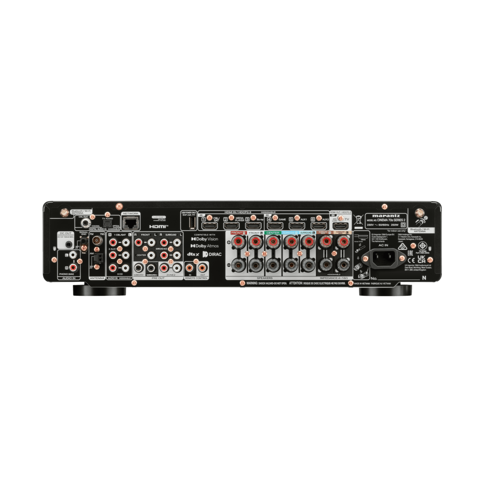 Marantz Cinema 70 Series 2 AV Receiver, black back