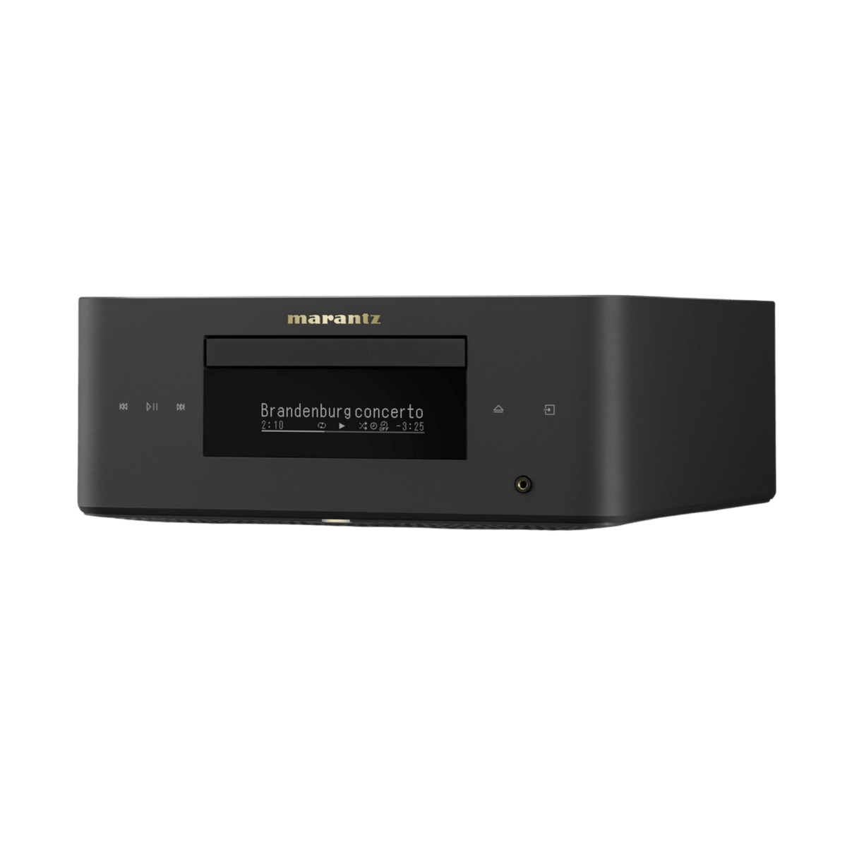 Marantz MCR 60n DAB black, angled to the left