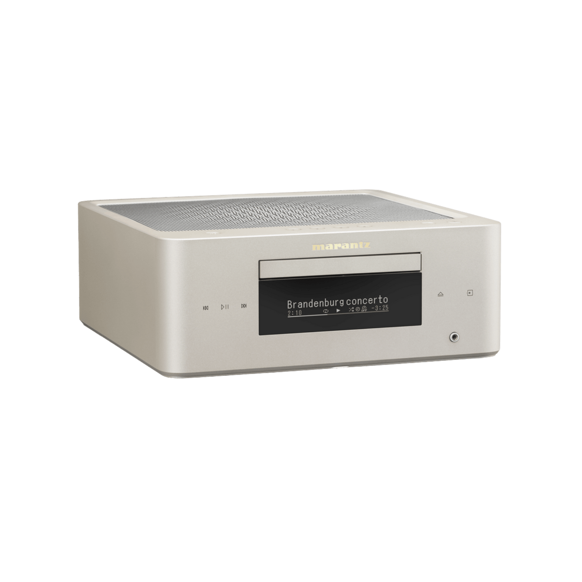Marantz MCR 60n DAB in Champagne Gold, angled right