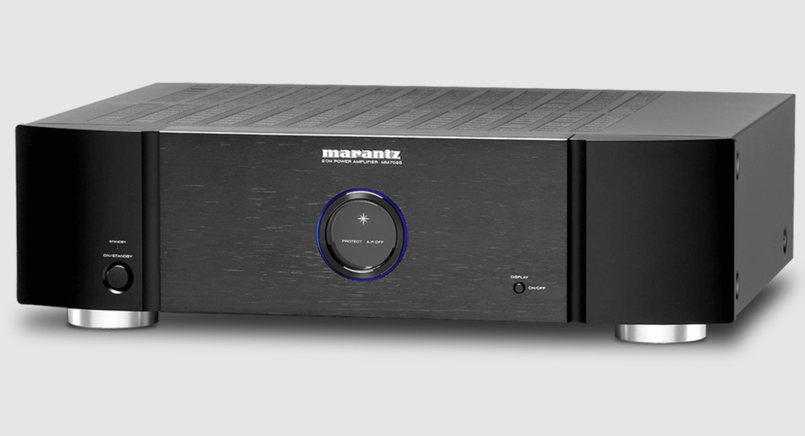 Marantz MM7025 Power Amplifier, angled view