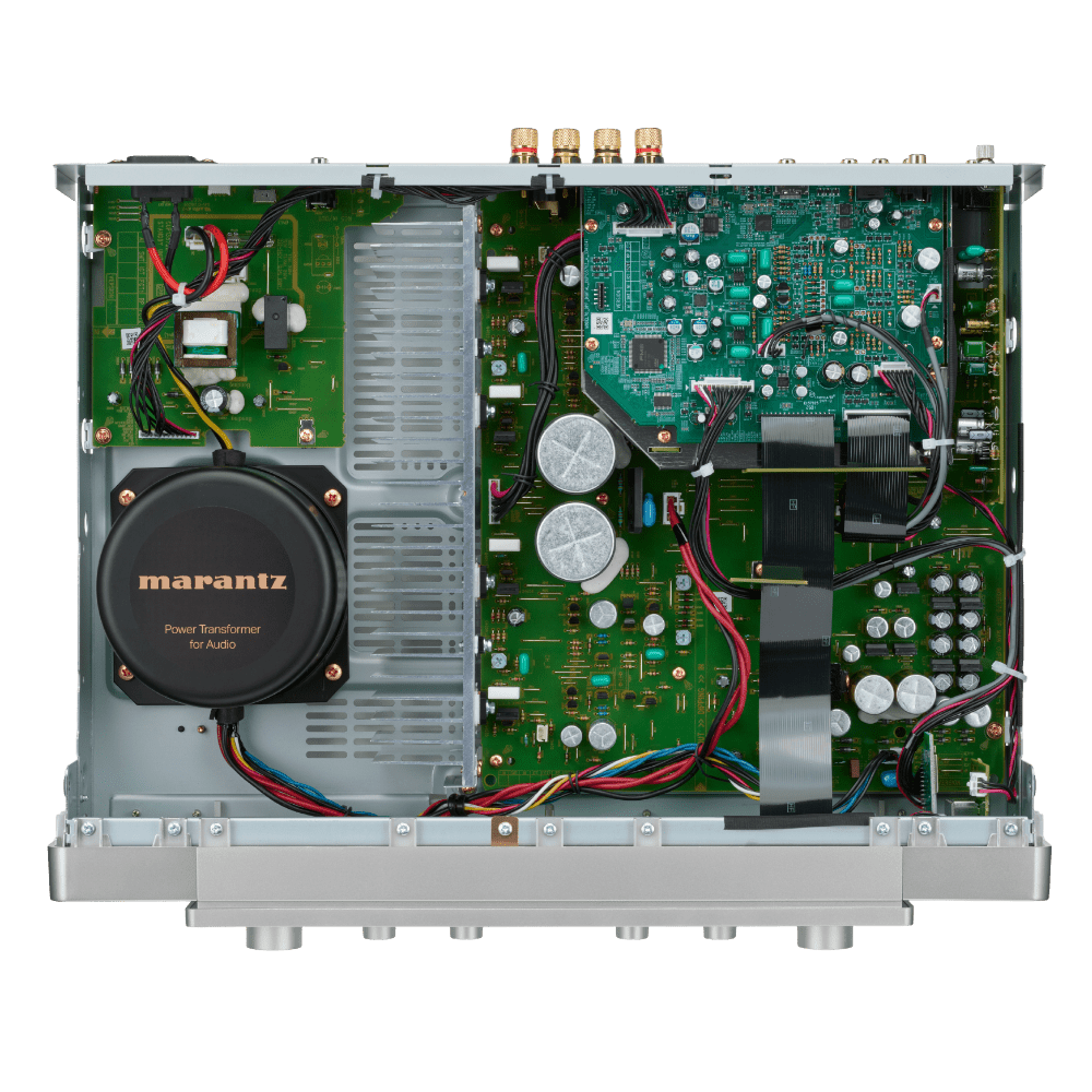 Marantz Model 70 Integrated Amplifier in Silver/Gold, internal componentry
