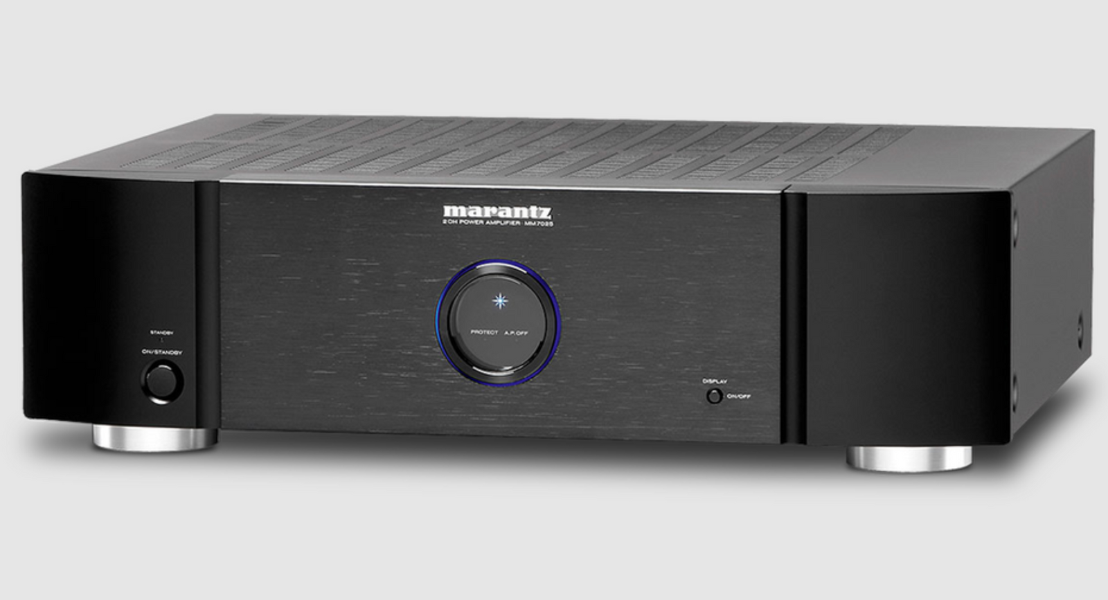 Marantz MM7025 Power Amplifier, angled view