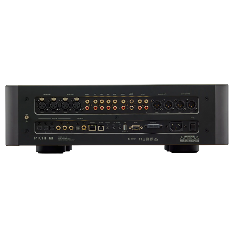 Michi P5 Series 2 Preamplifer, back of unit