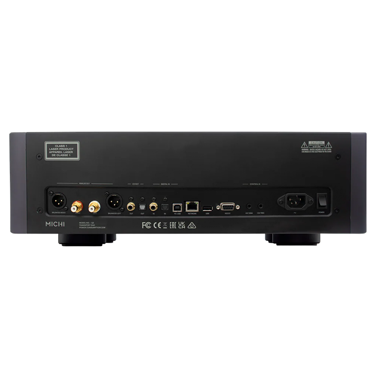 Michi Q5 Transport DAC, back of unit