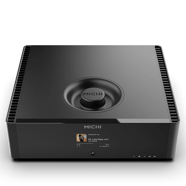 Michi Q5 Transport DAC, front and top of unit