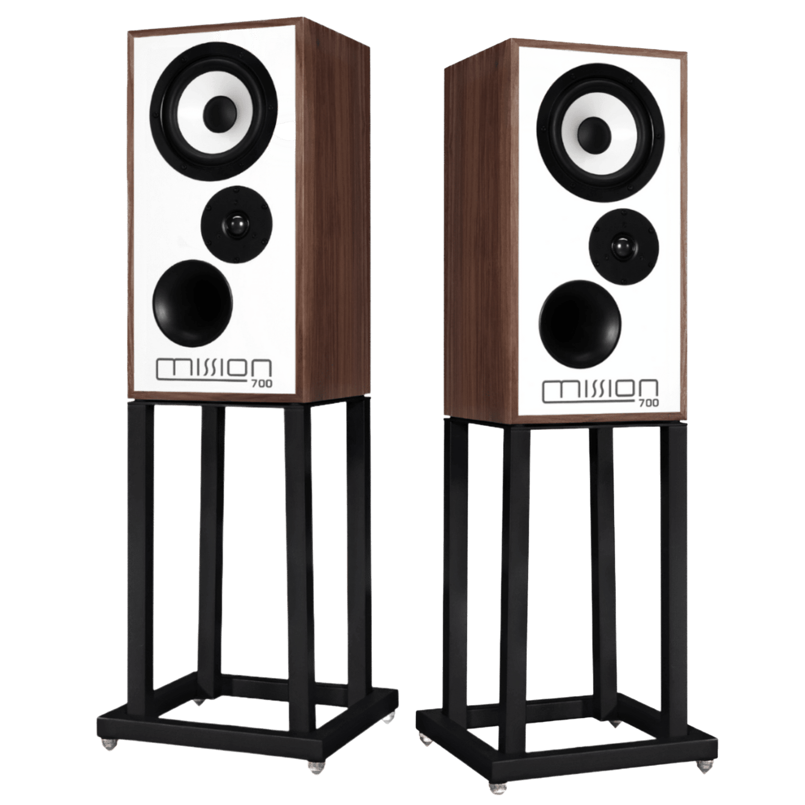 Mission 700 Speakers in Black Oak with StandsBookshelf SpeakersMissionVinyl Revival
