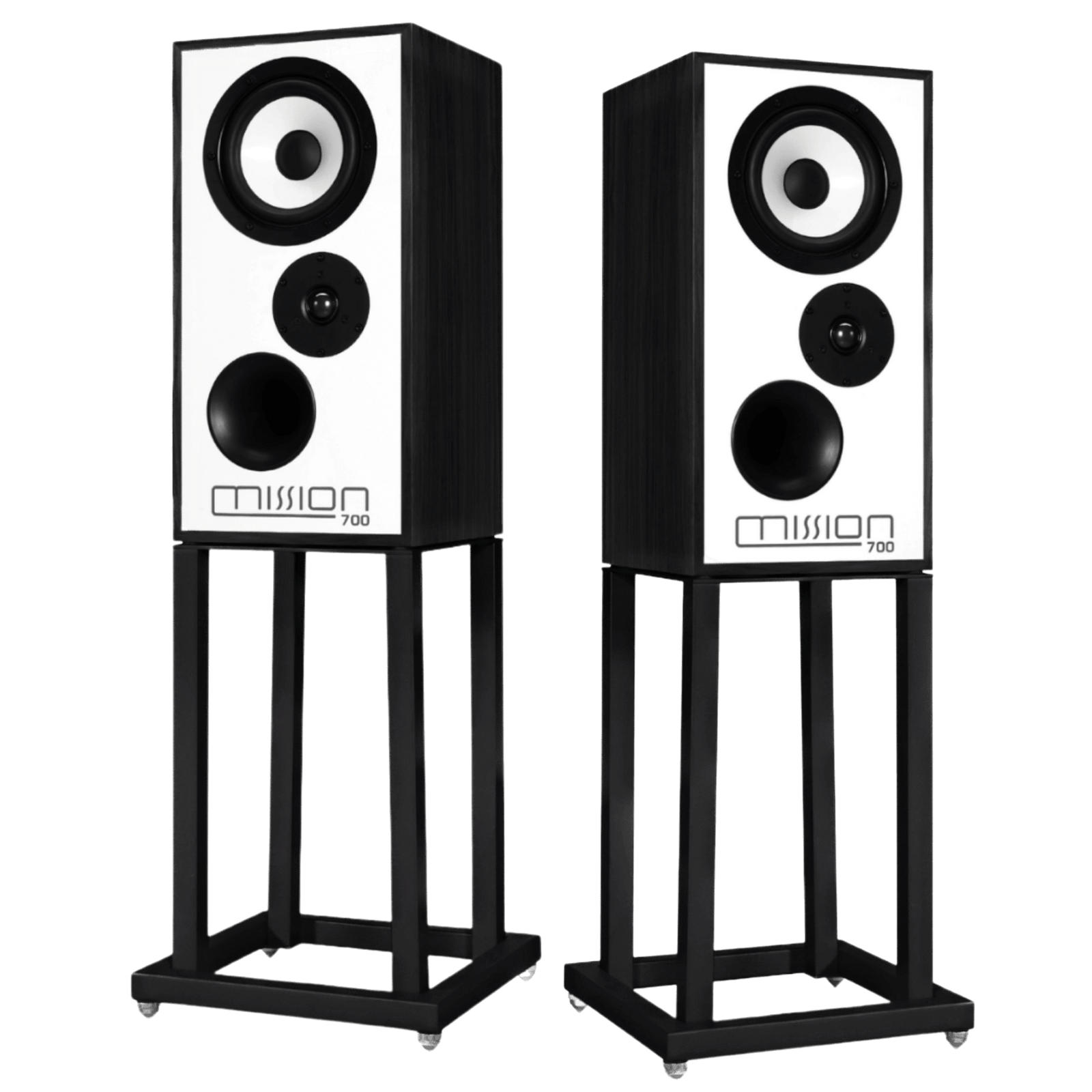 Mission 700 Speakers in Black Oak with StandsBookshelf SpeakersMissionVinyl Revival