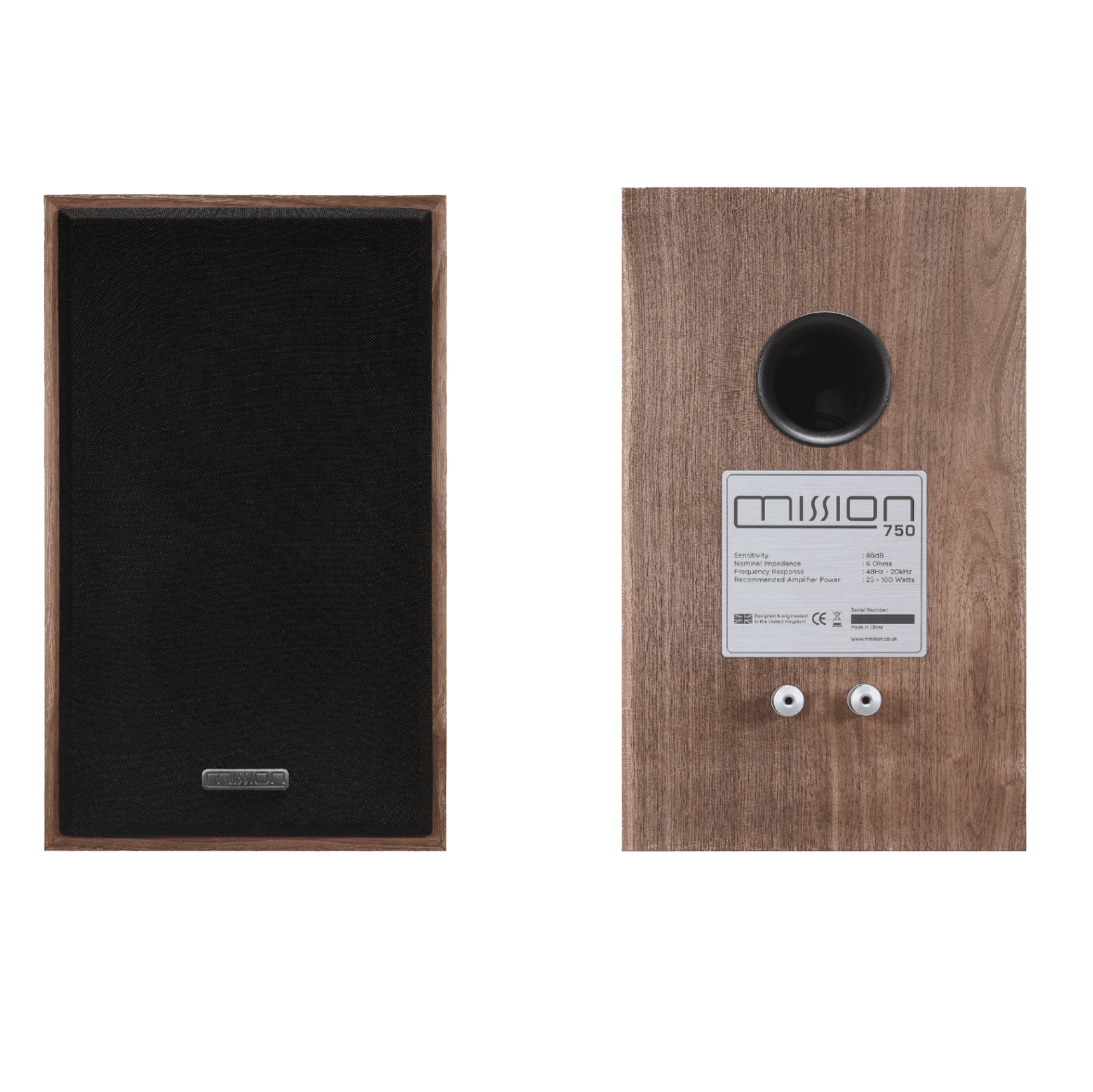 Mission 750 Speakers in WalnutBookshelf SpeakersMissionVinyl Revival