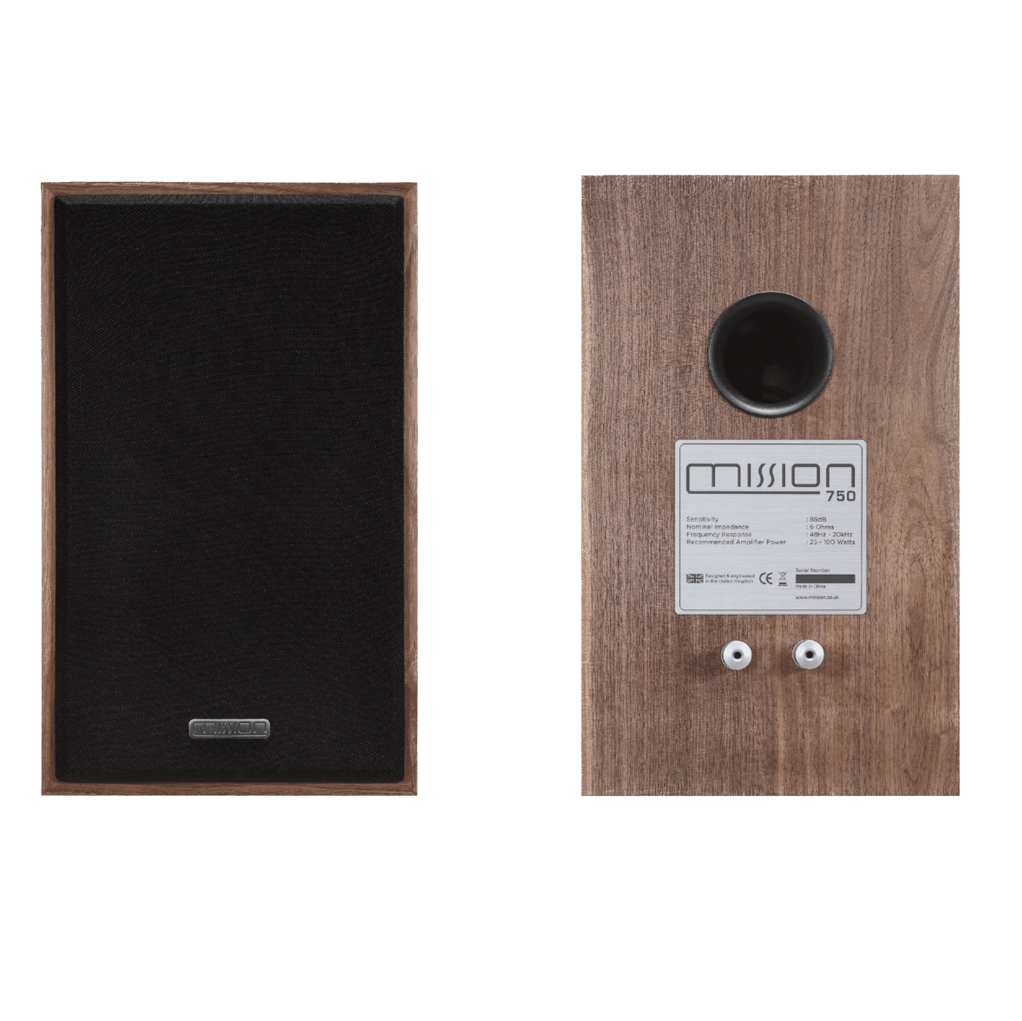 Mission 750 Speakers in WalnutBookshelf SpeakersMissionVinyl Revival