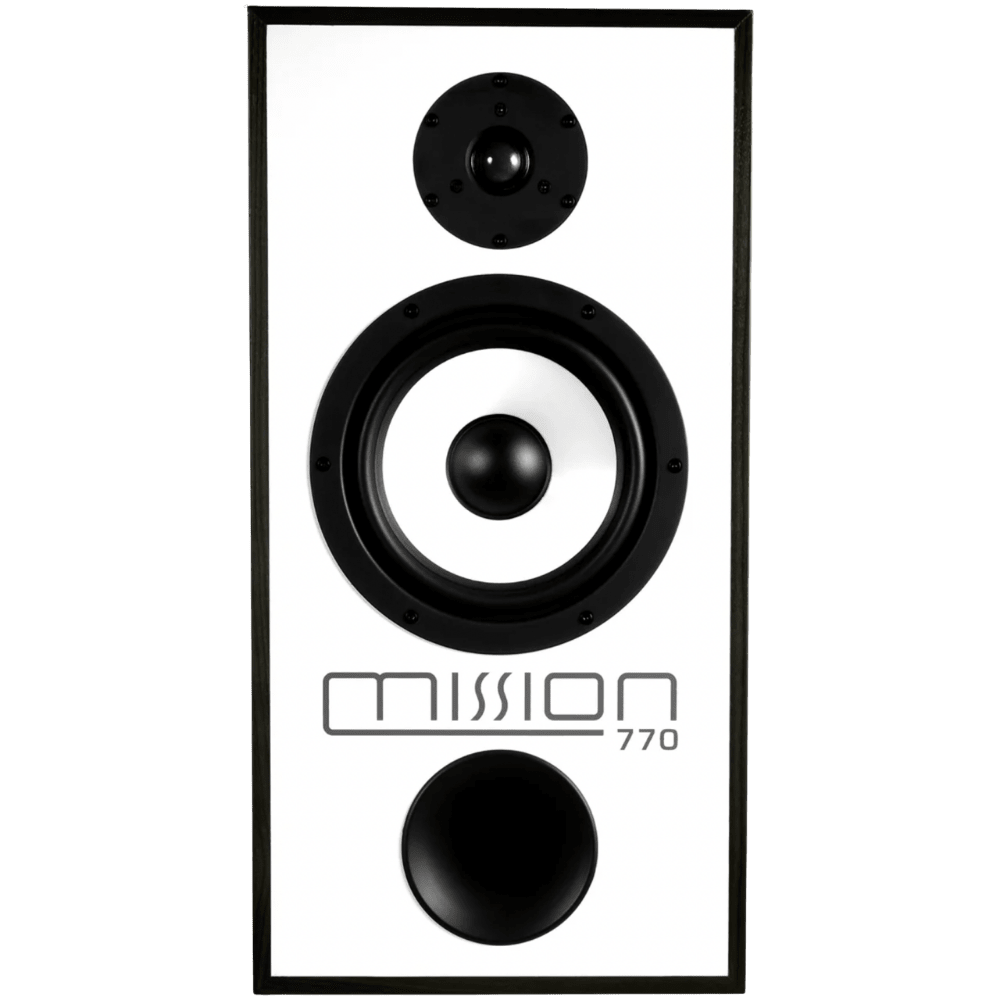 Mission 770 Speakers in Black Oak with StandsBookshelf SpeakersMissionVinyl Revival