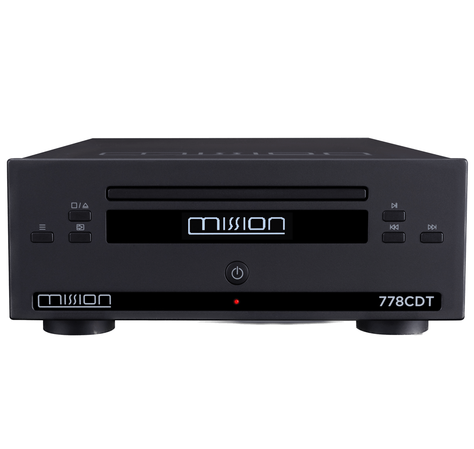 Mission 778CDT CD Transport in Black, front of unit