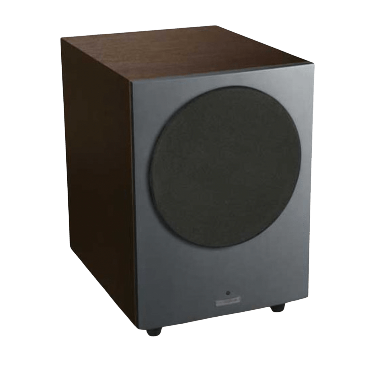 Mission LX-10SUB MKII Active Dynamic Drive IB Subwoofer  in Walnut, shown with grille