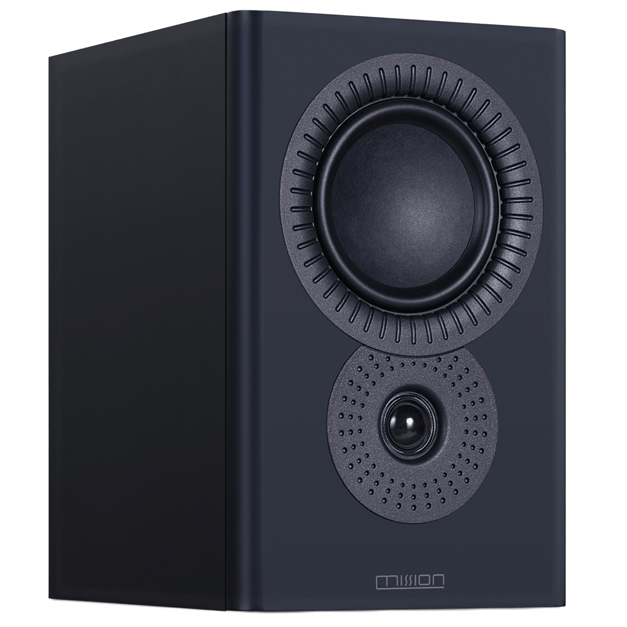 Mission LX-3 MKII Speakers in Lux Black Matte, angled image