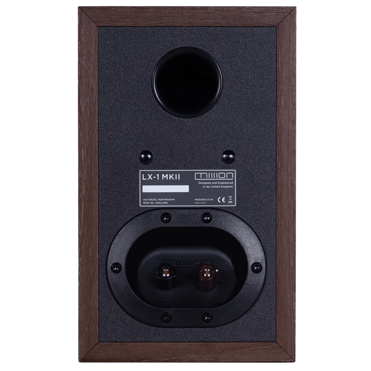 Mission LX1- MKII Speakers in Walnut, back of speaker