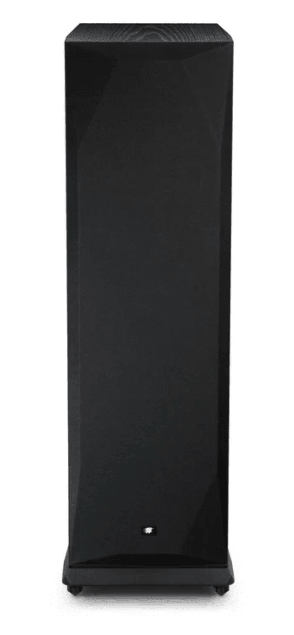 MoFi Electronics SourcePoint V10 Master Edition Floorstanding Speakers in Satin Black Ash, Individual speaker, with Grille