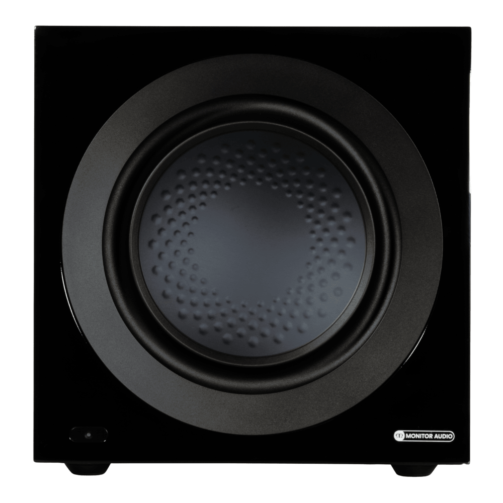 Monitor Audio Anthra W12 Subwoofer in High Gloss Black, front