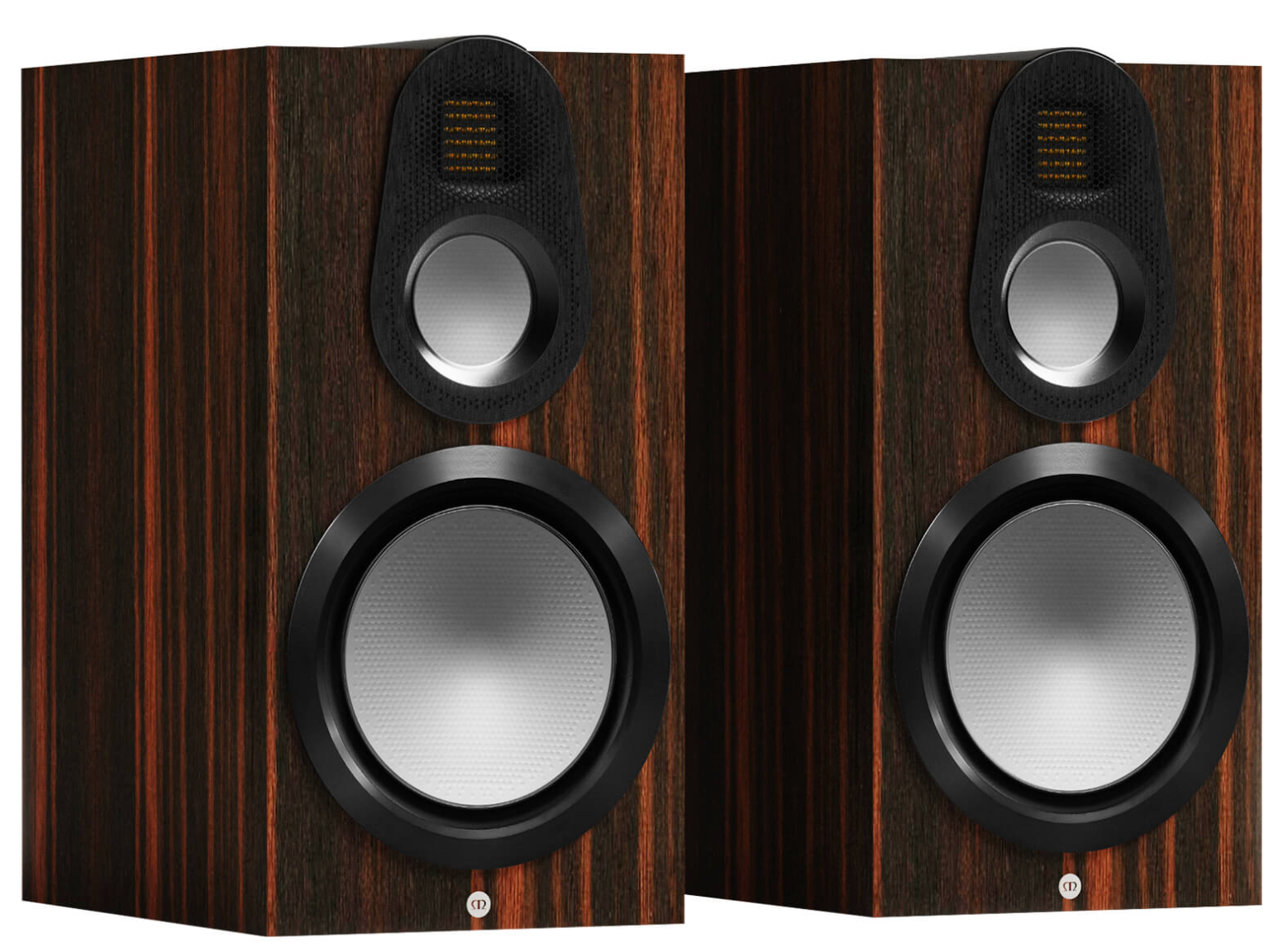 Monitor Audio Gold 100 6G Standmount Speakers (pair) in Macassar Wood Veneer, no grille