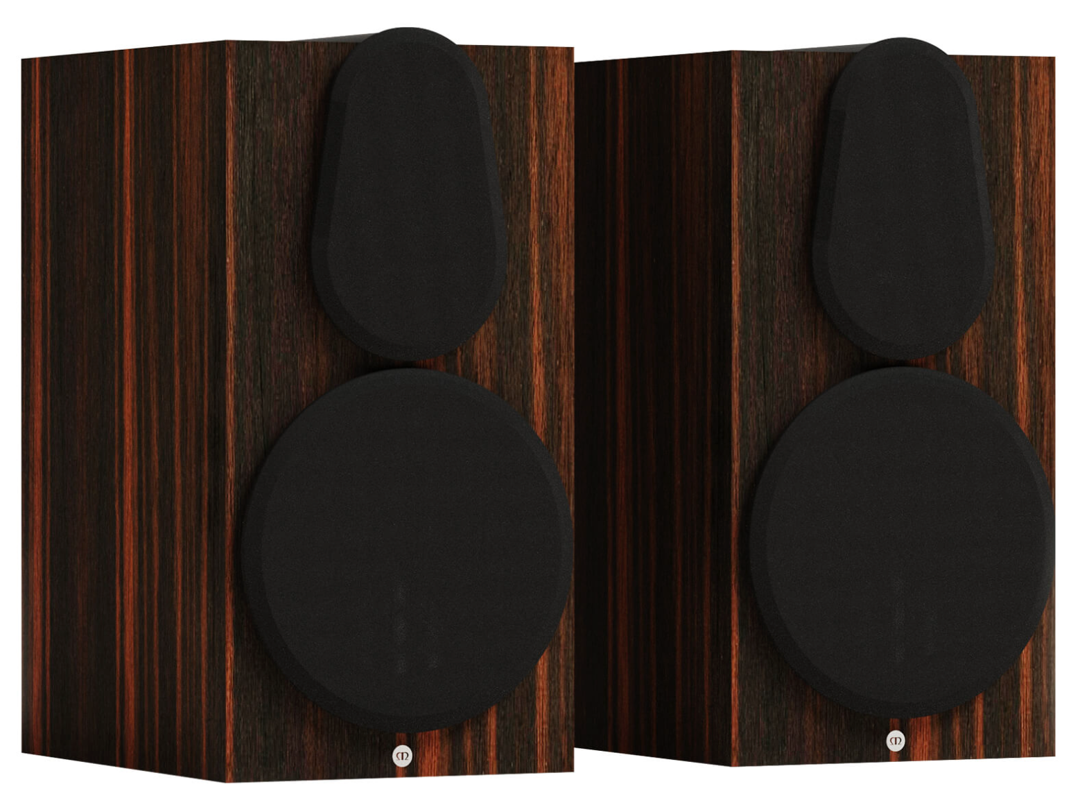 Monitor Audio Gold 100 6G Standmount Speakers (pair) in Macassar Wood Veneer, with grille