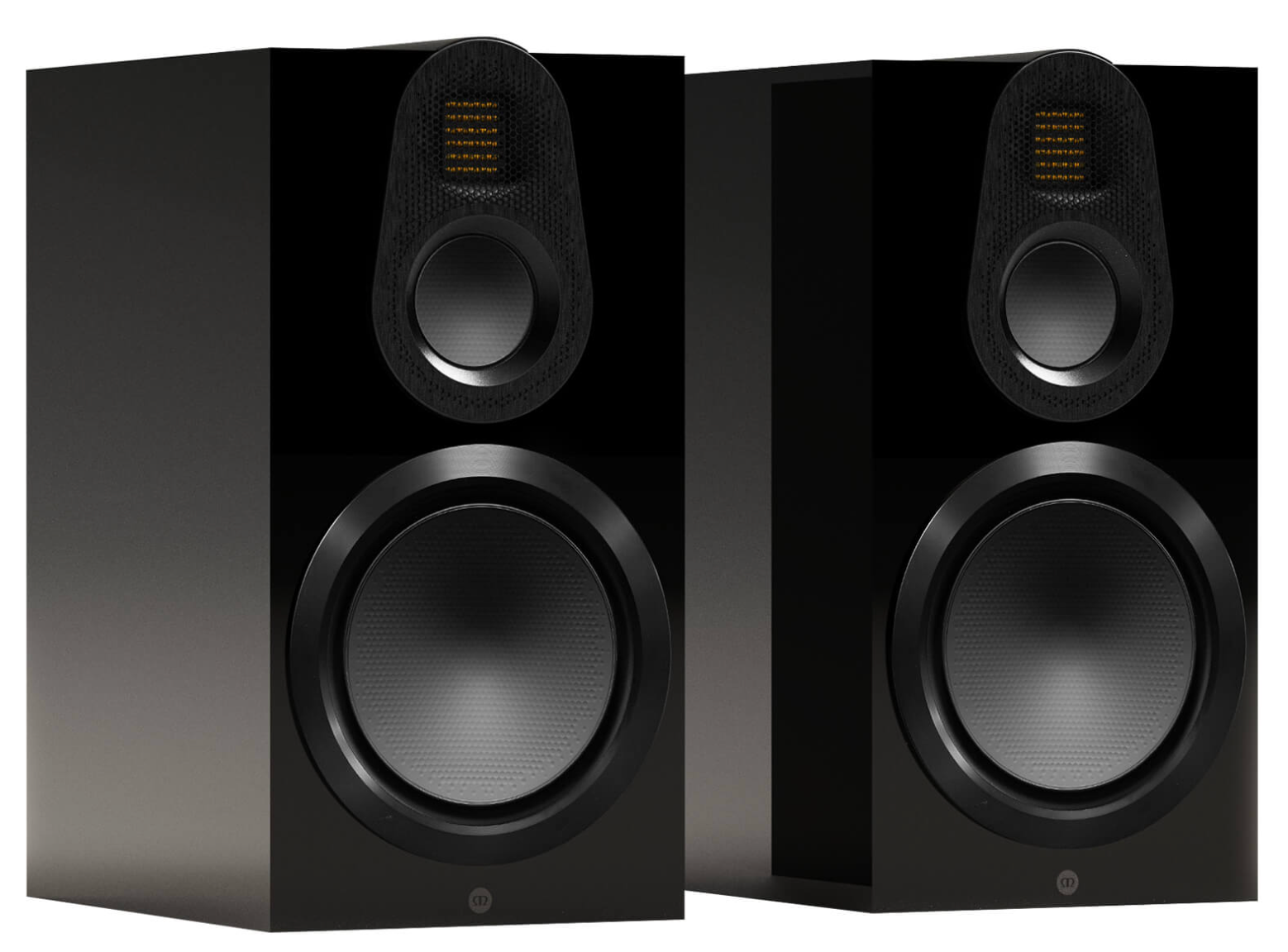 Monitor Audio Gold 100 6G Standmount Speakers (pair) in High Gloss Black, no grille