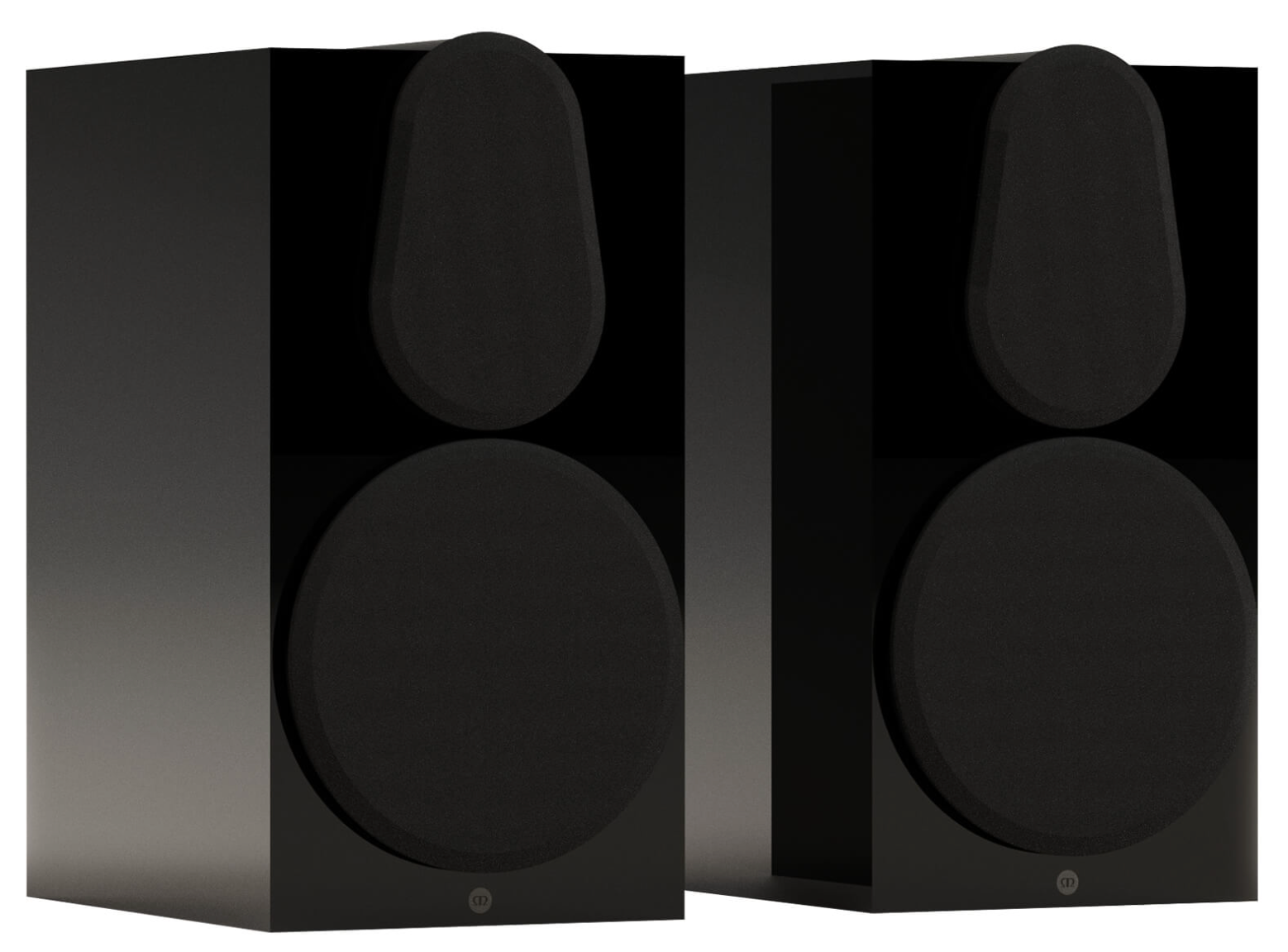 Monitor Audio Gold 100 6G Standmount Speakers (pair) in High Gloss Black, with grille