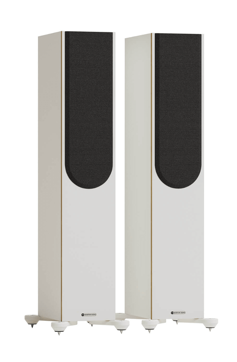 Monitor Audio Bronze 300 7G Floorstanding Speakers (pair) in white with grille