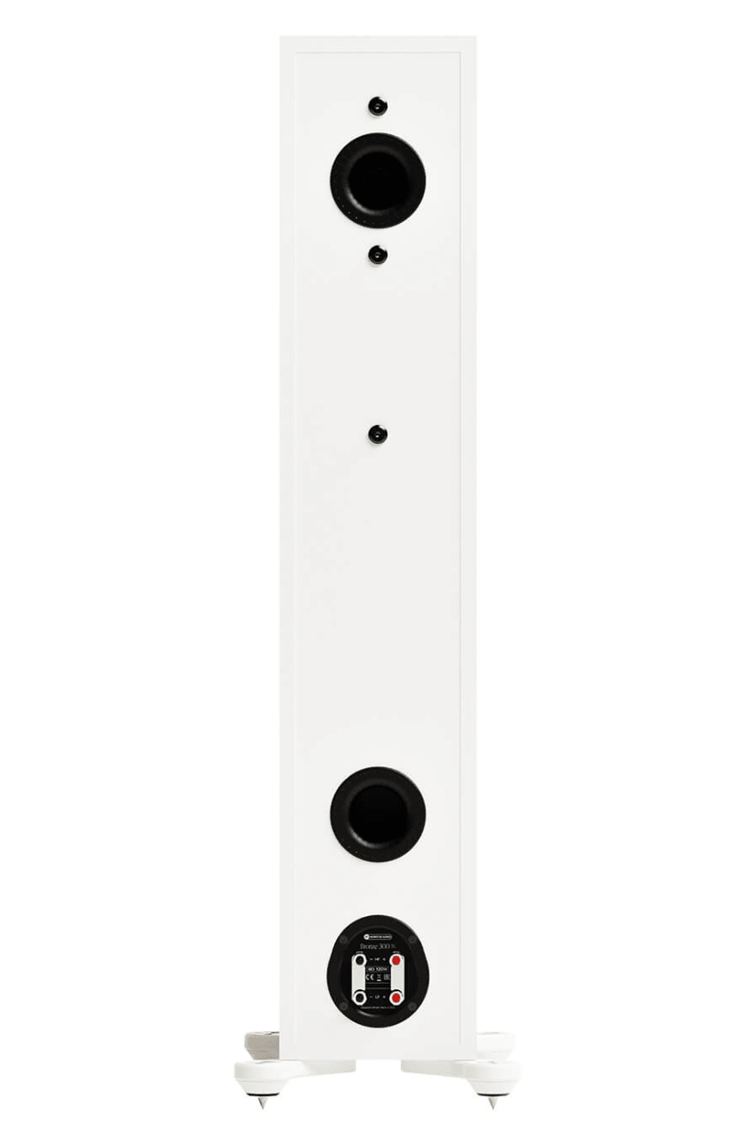 Monitor Audio Bronze 300 7G Floorstanding Speakers Individual speaker in white, rear