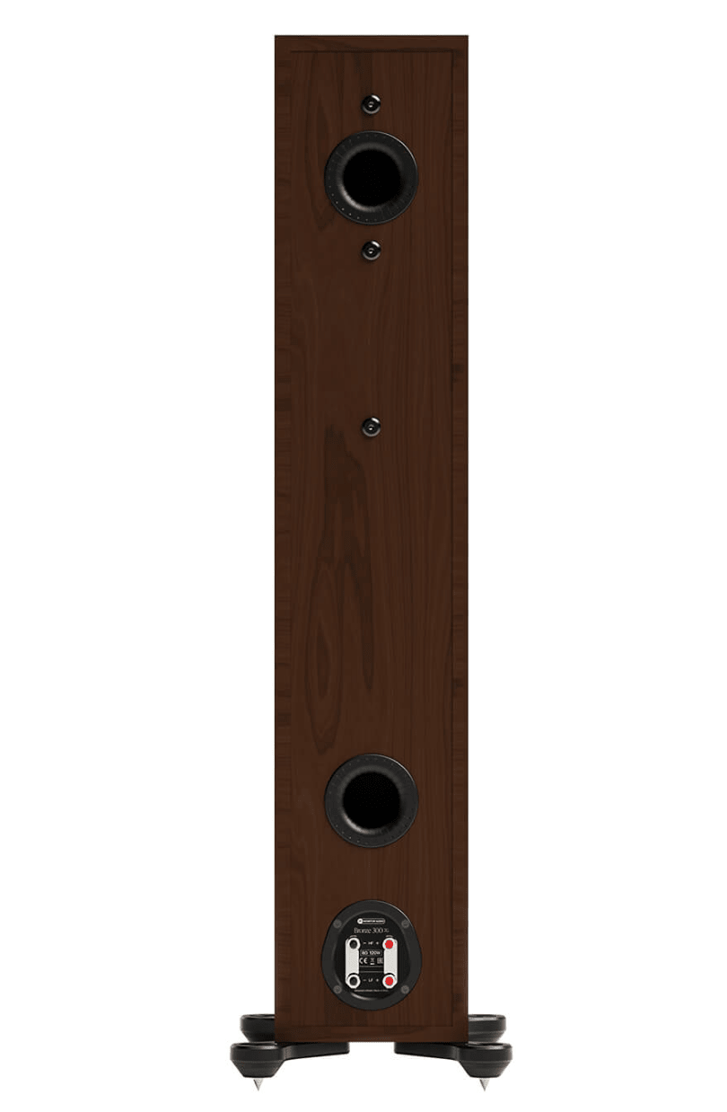 Monitor Audio Bronze 300 7G Floorstanding Speakers Individual speaker in Walnut, rear