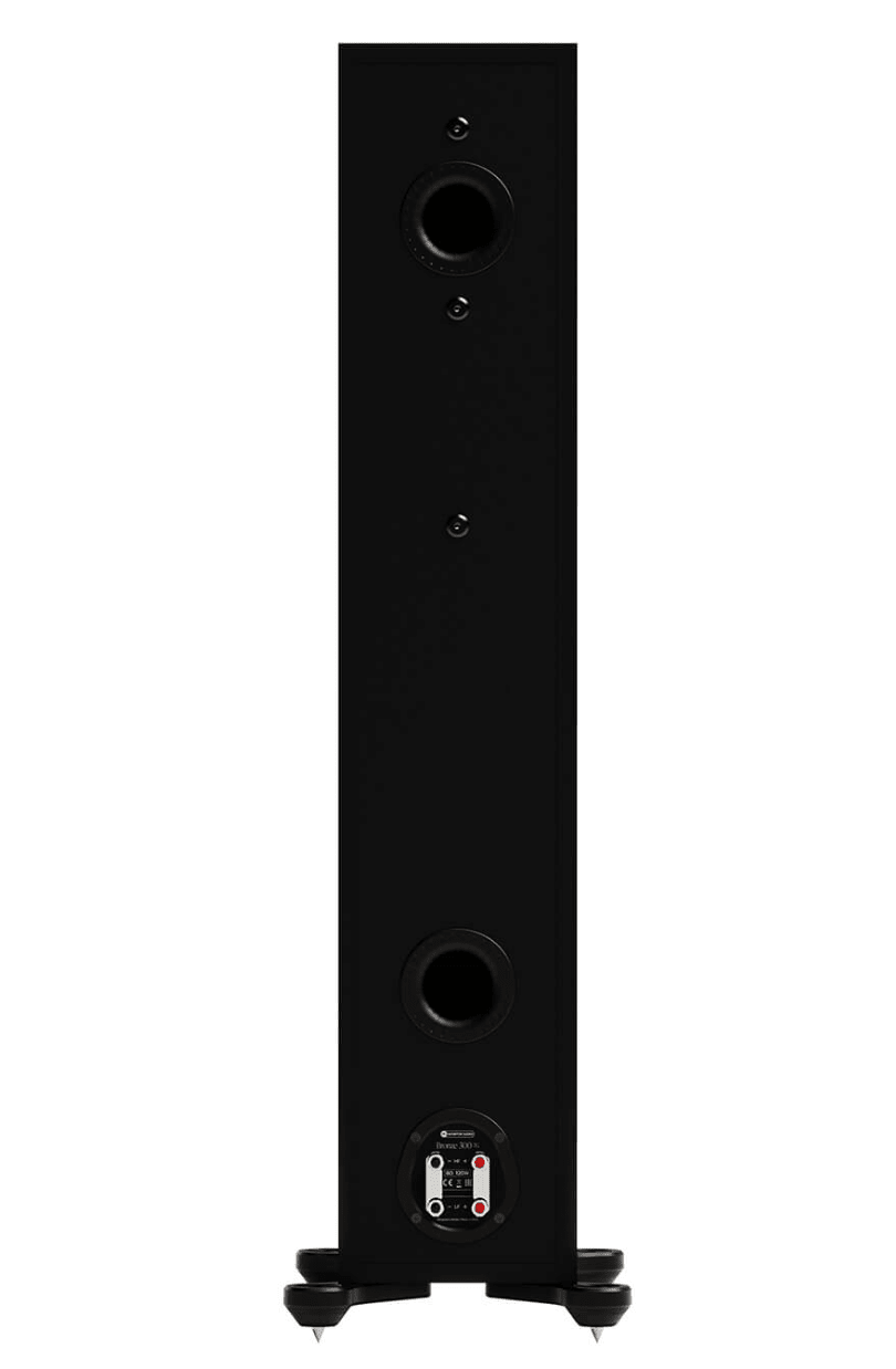 Monitor Audio Bronze 300 7G Floorstanding Speakers Individual speaker in black, rear
