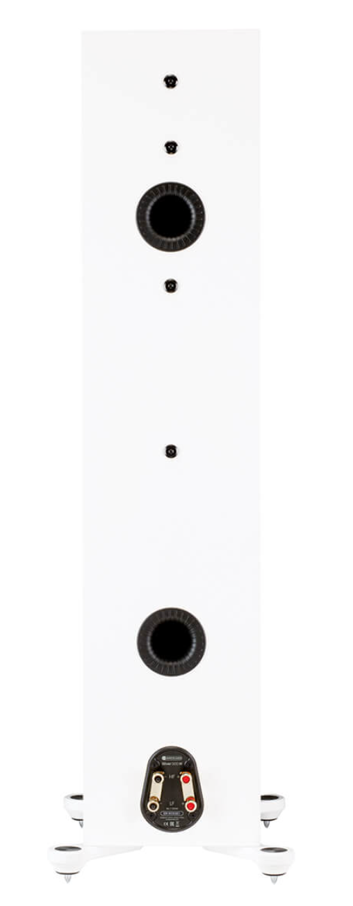 Monitor Audio Silver 500 7G Floorstanding Speakers (pair) in Satin White, back of individual speaker