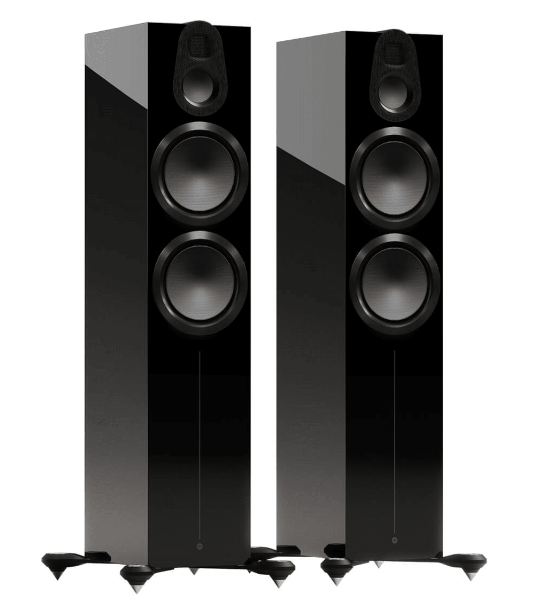 Monitor Audio Gold 500 6G Floorstanding Speakers (pair) in High Gloss Black without Grille