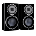 Monitor Audio Platinum 100 3G Bookshelf Speakers, pair shown in Piano Black