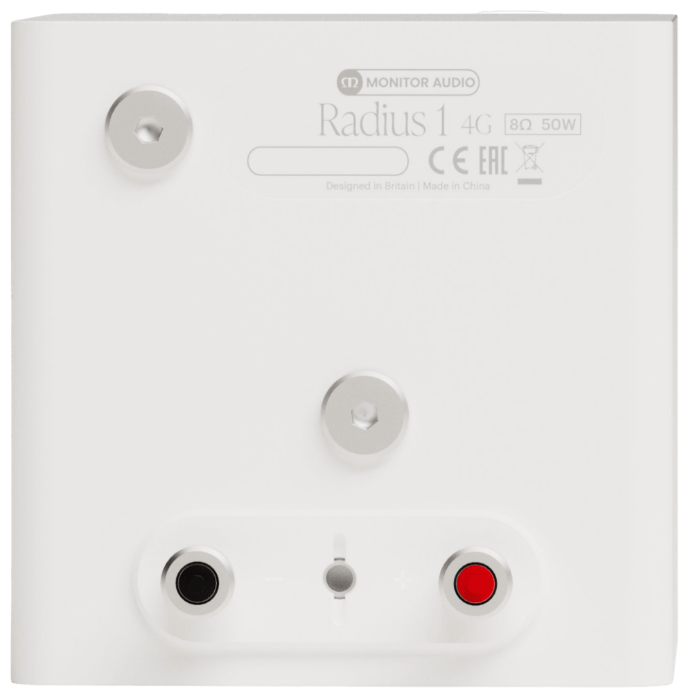 Monitor Audio Radius 1(4G) Bookshelf Speaker  in Satin White, rear