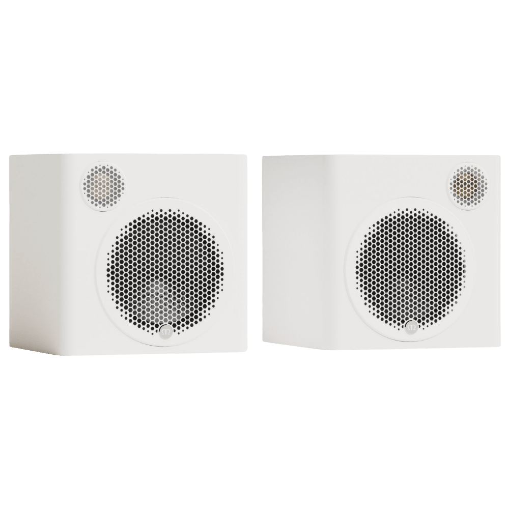 Monitor Audio Radius 1(4G) Bookshelf Speaker  pair in Satin White, front