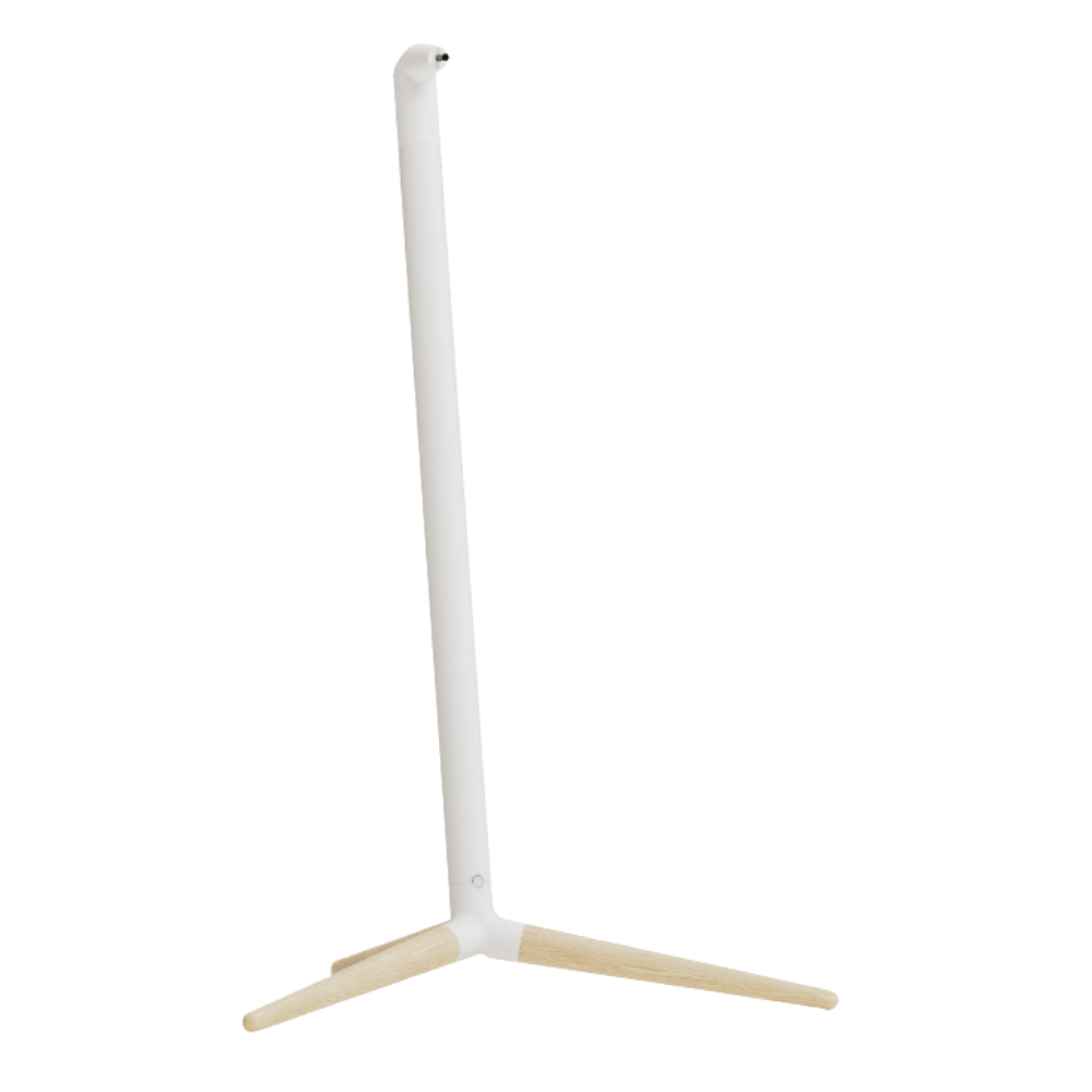 Monitor Audio Radius Floor Stand (4G) Speaker Stands in White, individual stand, angled