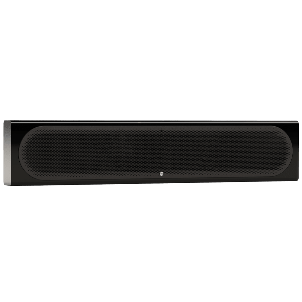 Monitor Audio Radius On-Wall 4G Speaker in black, angled