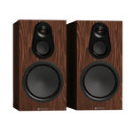 Monitor Audio Silver 100 8G Standmount Speakers  in European Walnut without grilles
