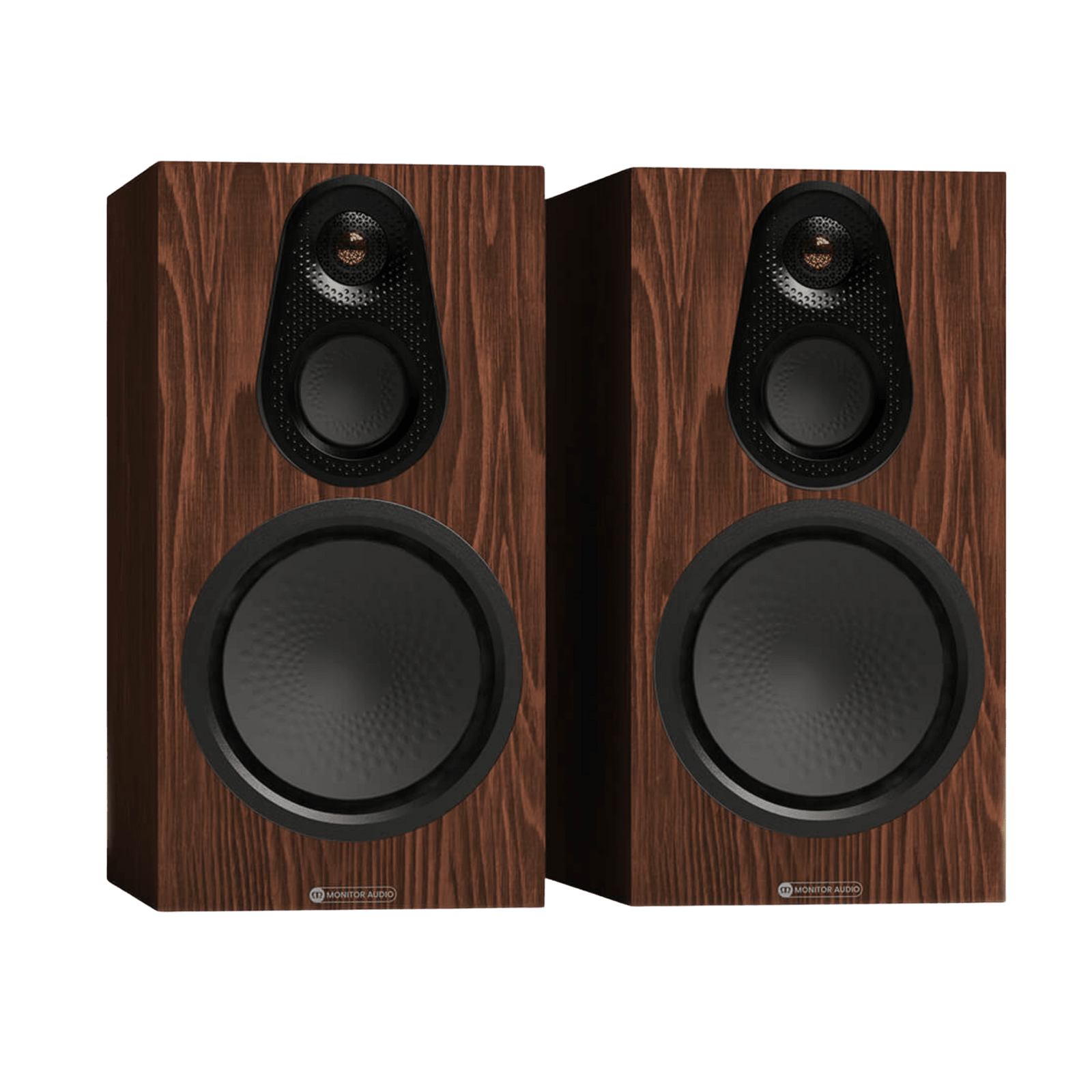 Monitor Audio Silver 100 8G Standmount Speakers  in European Walnut without grilles