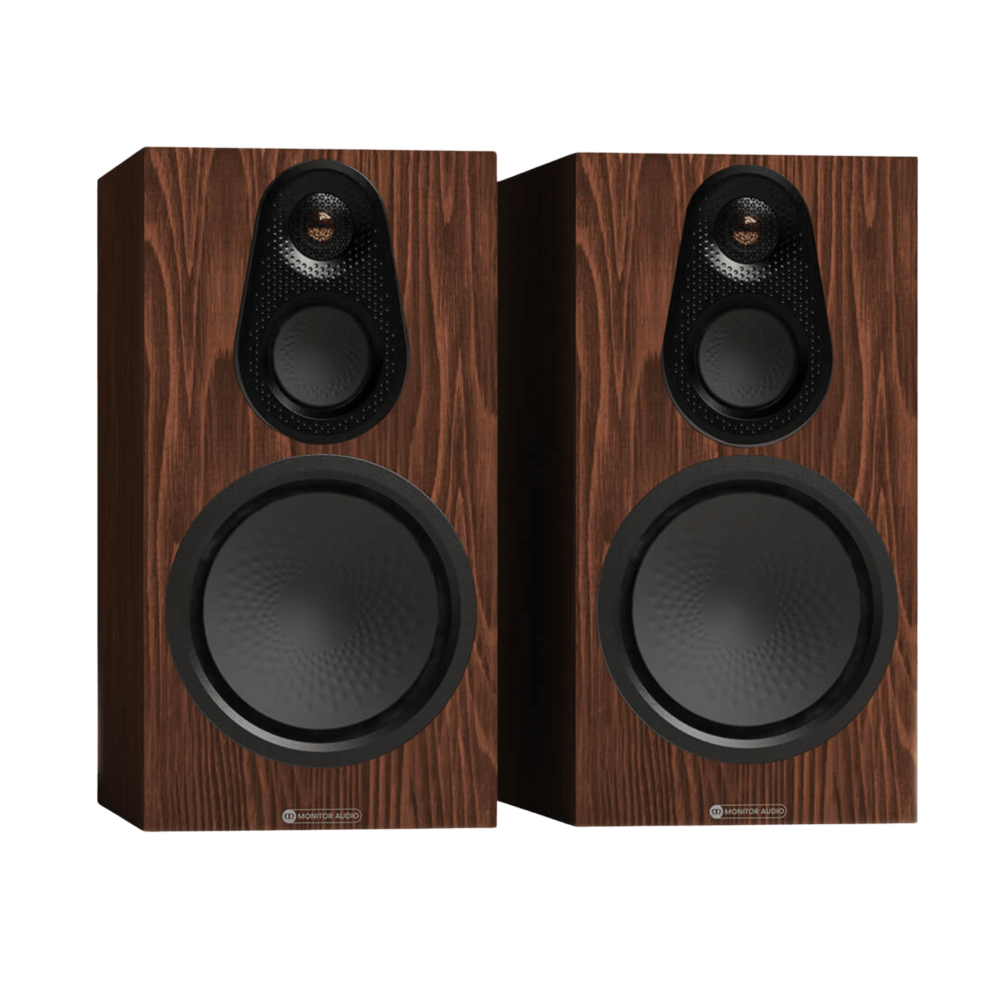 Monitor Audio Silver 100 8G Standmount Speakers  in European Walnut without grilles