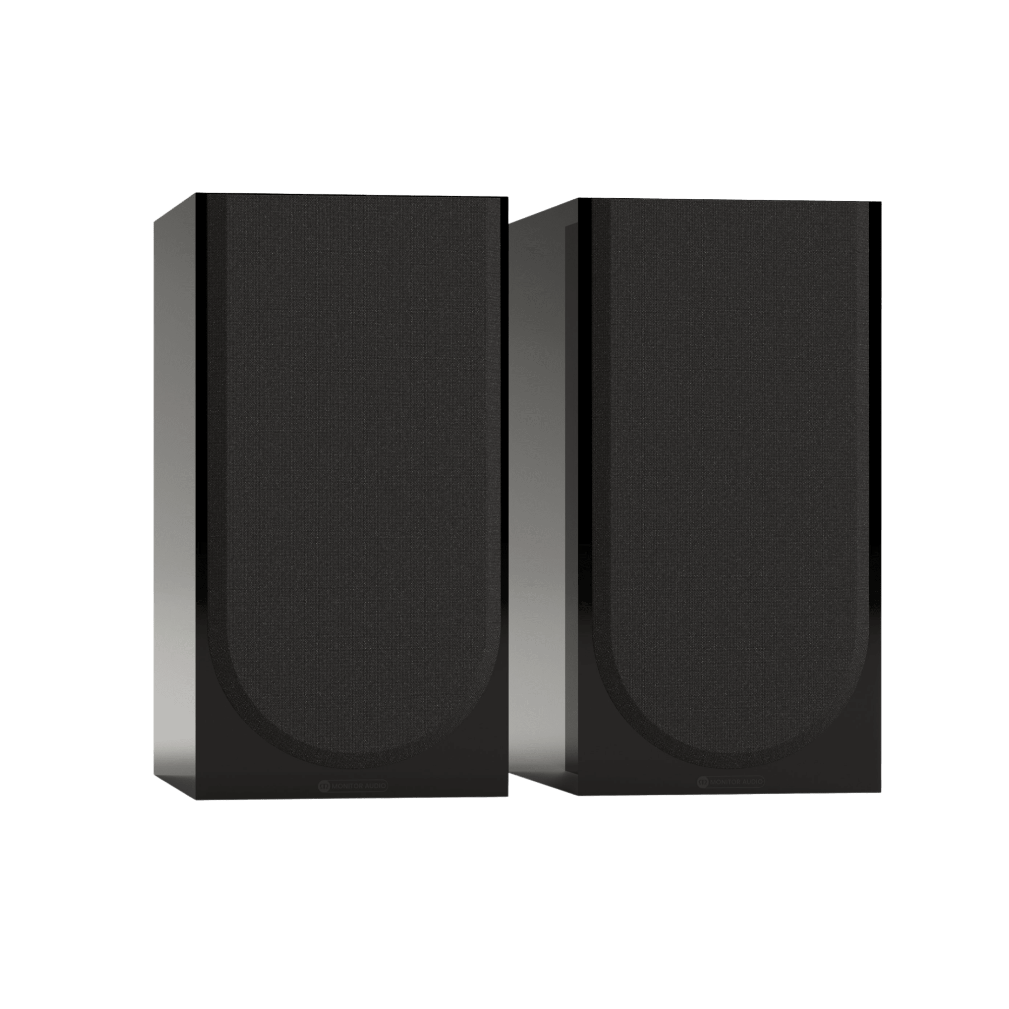 Monitor Audio Silver 100 8G Standmount Speakers  in High Gloss Black with grilles