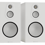 Monitor Audio Silver 100 8G Standmount Speakers  in Satin White without grilles